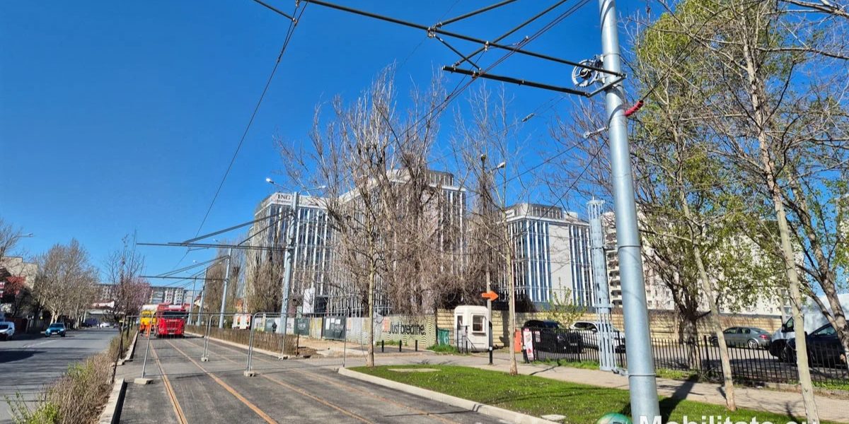 Lucrările la tramvaiul de pe Bulevardul Expoziției aproape finalizate, estimare finalizare