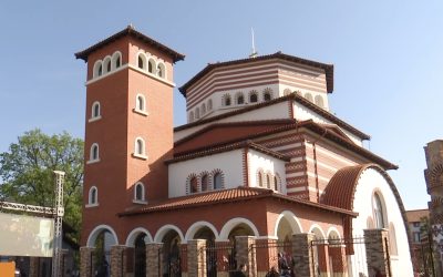 Capul Sfântului Gheorghe, adus din Sfântul Munte la Mănăstirea Pantocrator