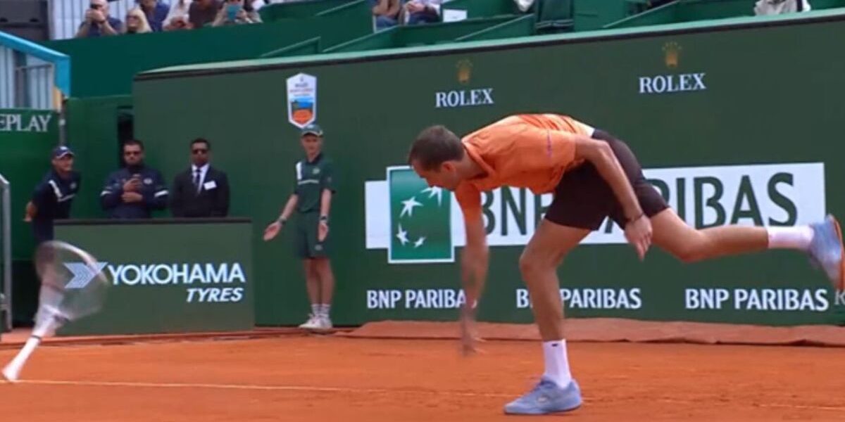 Daniil Medvedev smashes racket seven times in wild Monte Carlo Masters outburst | Tennis | Sport
