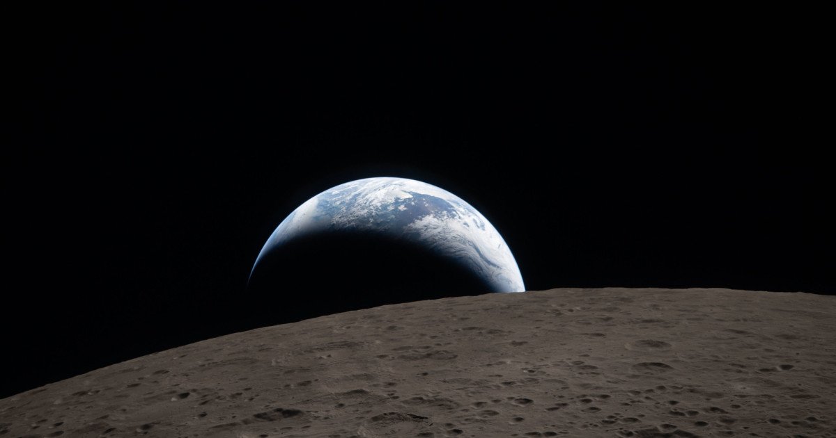 Apus de Pământ spectaculos văzut de pe Lună de astronauţii Artemis 2