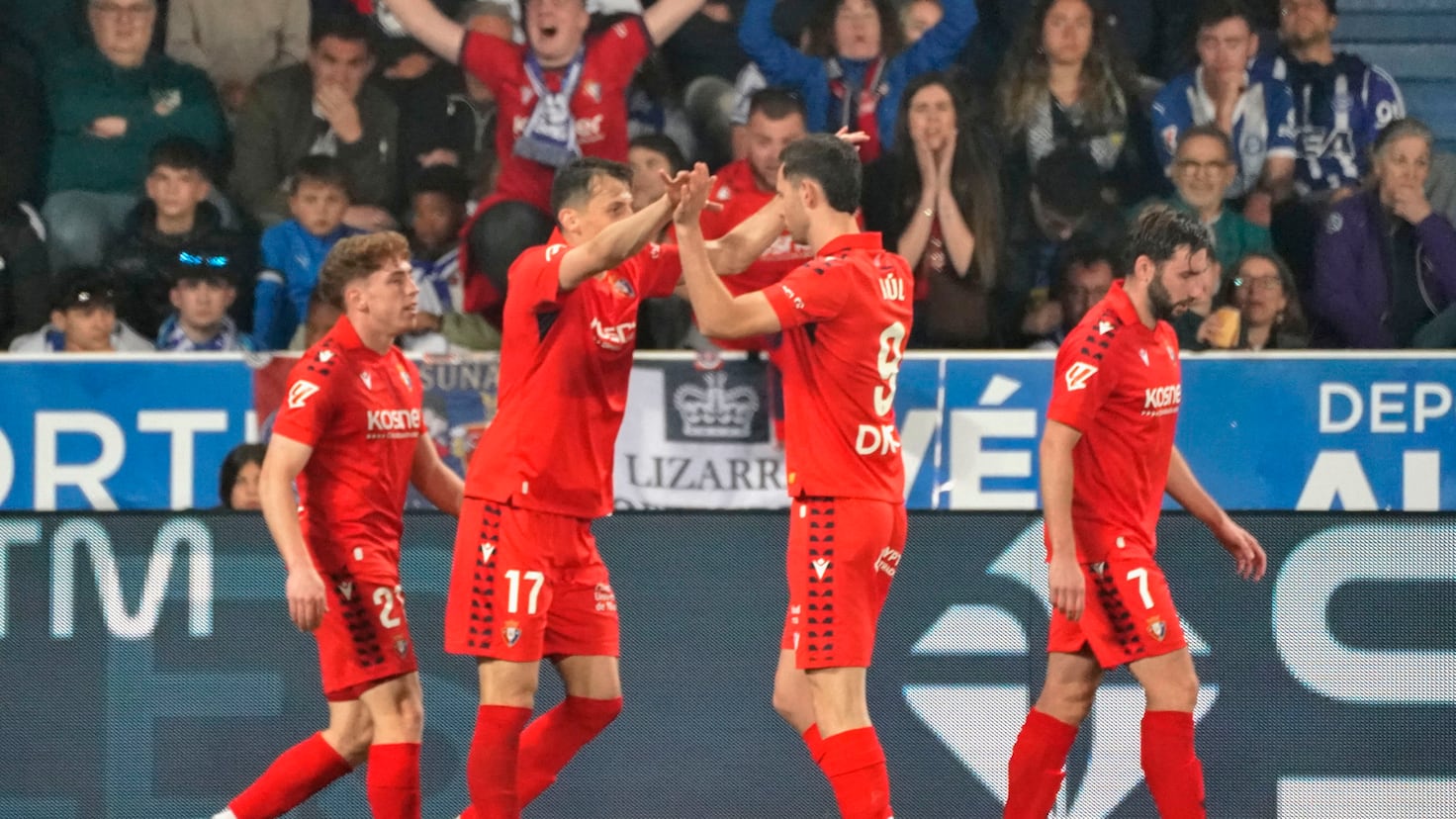 Osasuna a obținut un rezultat de egalitate în meciul disputat la Vitoria-Gasteiz, după un meci în care a condus rapid, dar a fost egalată de echipa gazdă, Alavés