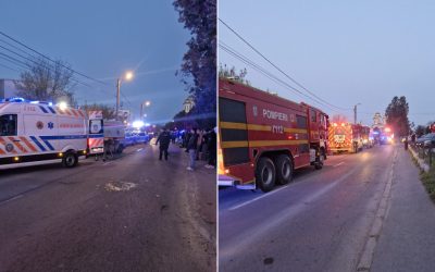 Incendiu devastator în Constanța: Șase adulți și trei copii, la spital, unii grav