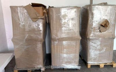 Giurgiu: O tonă de tutun de contrabandă, găsită într-o dubă