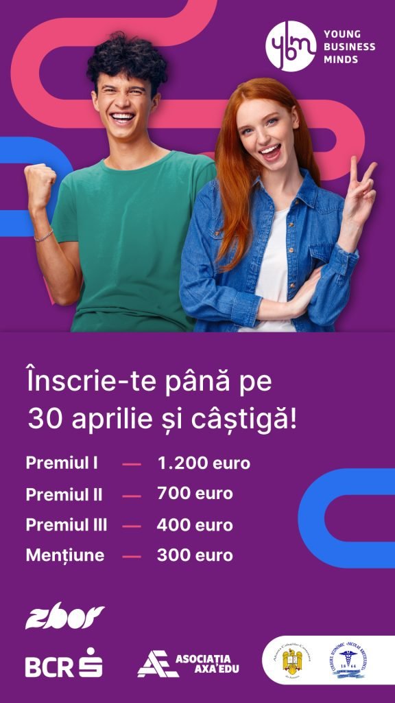 Banca Comercială Română (BCR), Asociația Axa Edu și Colegiul Economic „Nicolae Kretzulescu” lansează înscrierile pentru ediția din 2026 a competiției „Young Business Minds”, un program dedicat liceenilor bucureșteni pasionați de antreprenoriat
