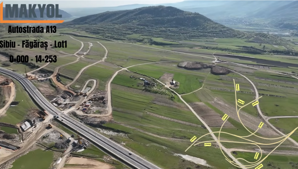 A13 Sibiu – Făgăraș: Cum se mișcă lucrările la nodul rutier-gigant din România