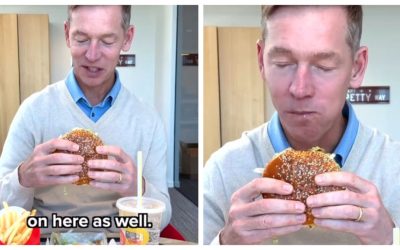 Șeful McDonald’s, ridiculizat: A gustat din burger doar cât să-l critice!