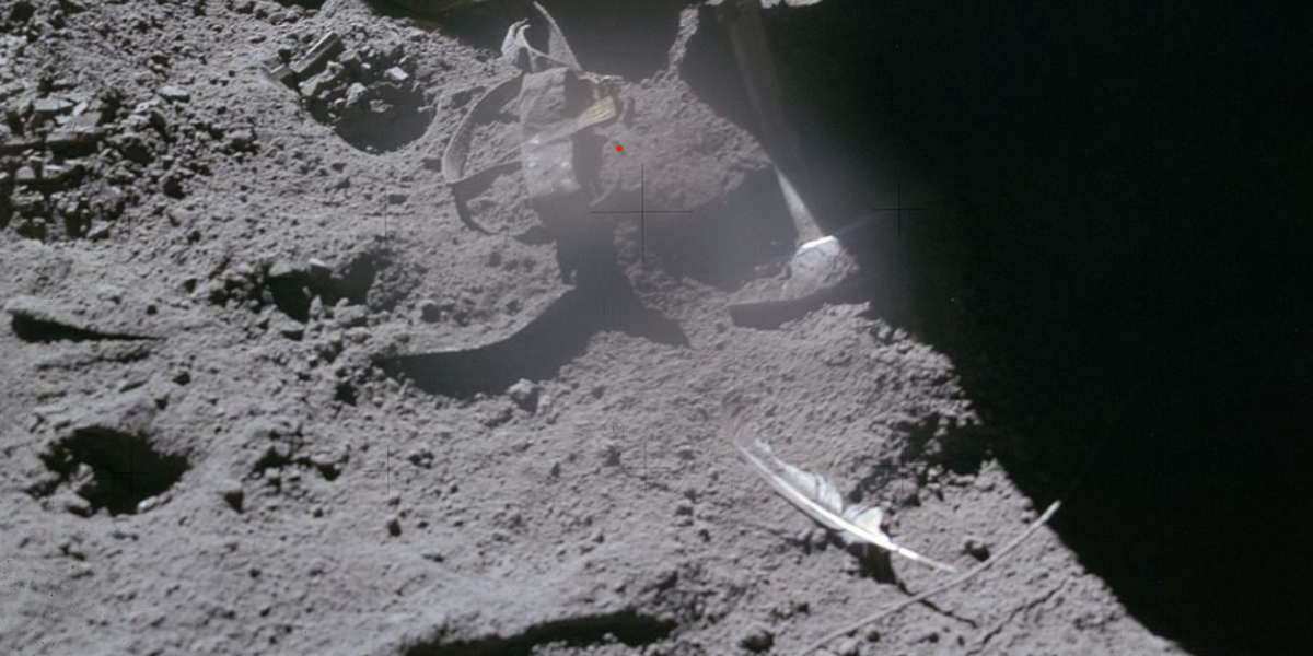 O Pană de șoim pe Lună? NASA dezvăluie misterul unei fotografii stranii