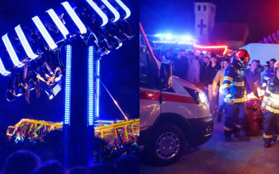 Tineri, suspendați într-un carusel din Caransebeș: Pompierii au intervenit rapid