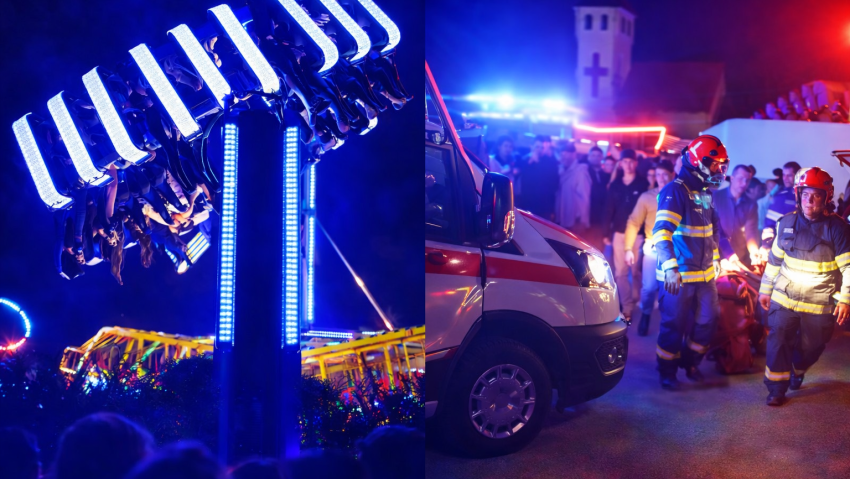 Tineri, suspendați într-un carusel din Caransebeș: Pompierii au intervenit rapid