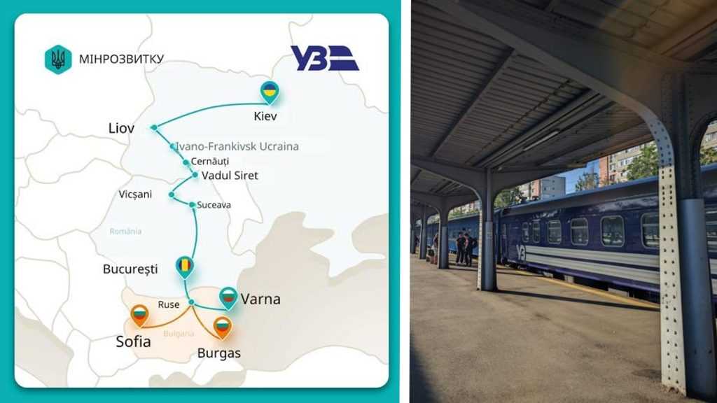 Ucraina deschide trenuri spre litoralul bulgar, cu oprire în București