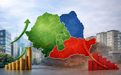 Vestul și Centrul în frunte, Sudul – constant pe ultimul loc