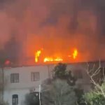 Incendiu de Paște la Mănăstirea Bistrița din Vâlcea: Focul riscă să se extindă