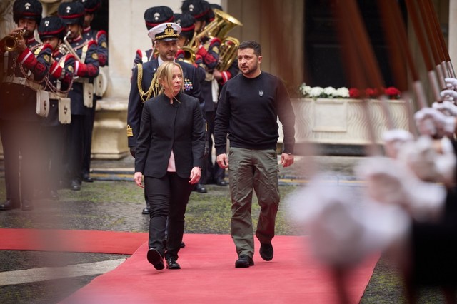 Zelenski, la Roma: Prioritate, apărarea. Întâlnire cu Giorgia Meloni