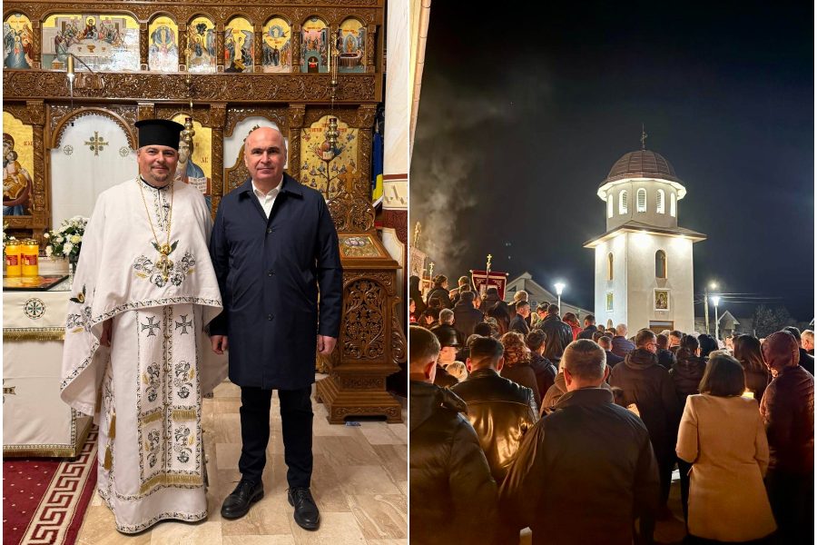 Bolojan, la Înviere în Bihor: Premierul a mers la biserica din Sânmărtin