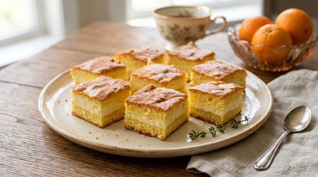 Prăjitura-minune: Cremă fină de brânză și portocală, un deliciu!