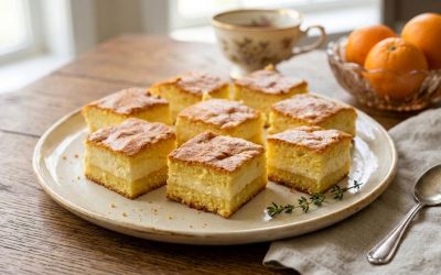 Prăjitura-minune: Cremă fină de brânză și portocală, un deliciu!