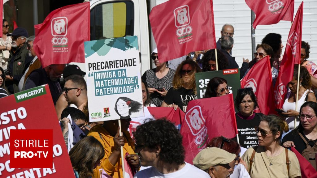 Lisabona: Zeci de mii de protestatari, furia față de reformele muncii