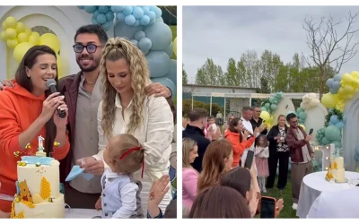 Amir, fiul Claudiei Puican și al lui Armin Nicoară, a ales de pe tavă la tăierea moțului