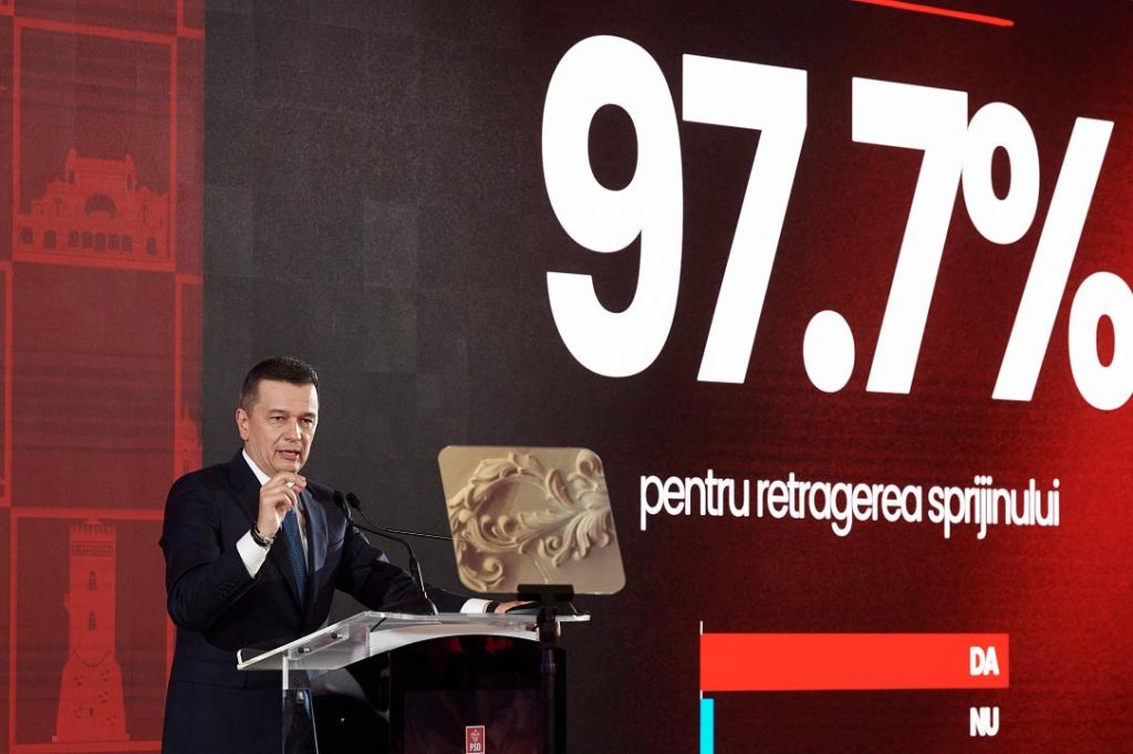 PSD trage preșul de sub picioare premierului liberal în România