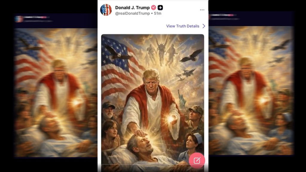 Imaginea AI cu Donald Trump-Iisus, scandal monstru: reacții dure de la vedete și Biserică