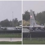 Bărbat, arestat după ce a atacat cu pumnii o aeronavă militară americană