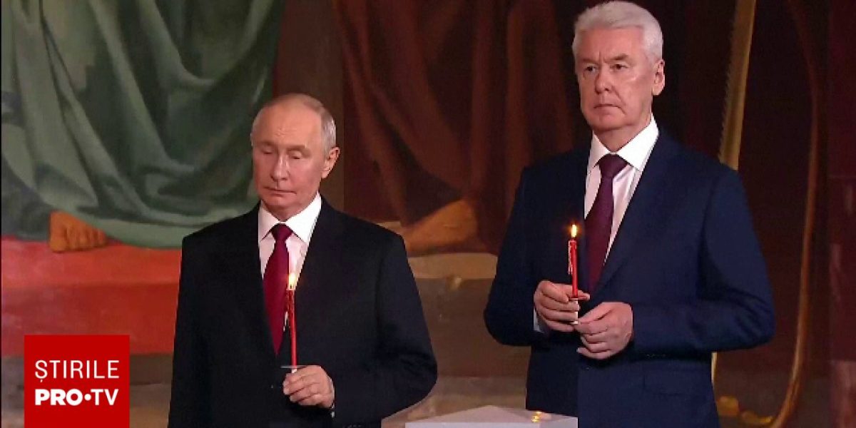 Putin, la slujbă de Paște în Rusia. Armistițiul cu Ucraina, pe ultima sută de metri