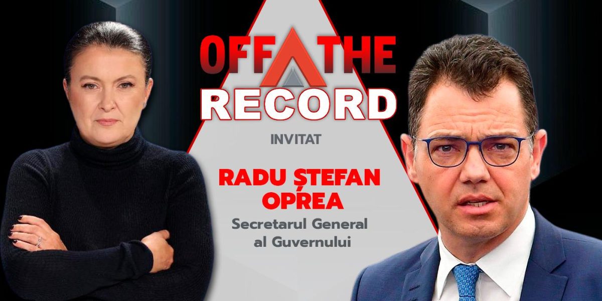 Radu Oprea, secretar general al Guvernului, în interviul OFF The Record