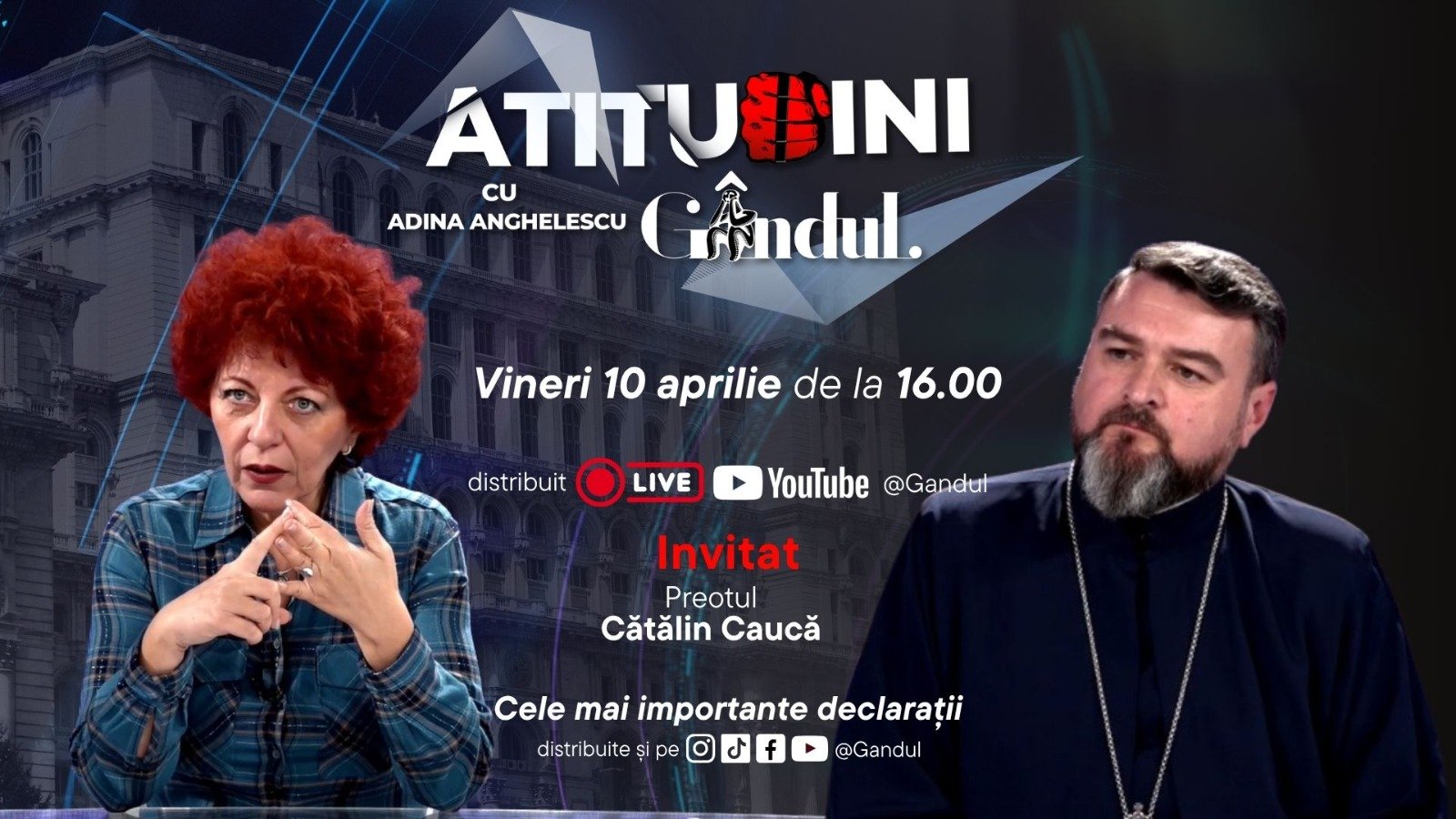 „Atitudini cu Adina Anghelescu” revine pe micile ecrane vineri, 10 aprilie, începând cu ora 16:00