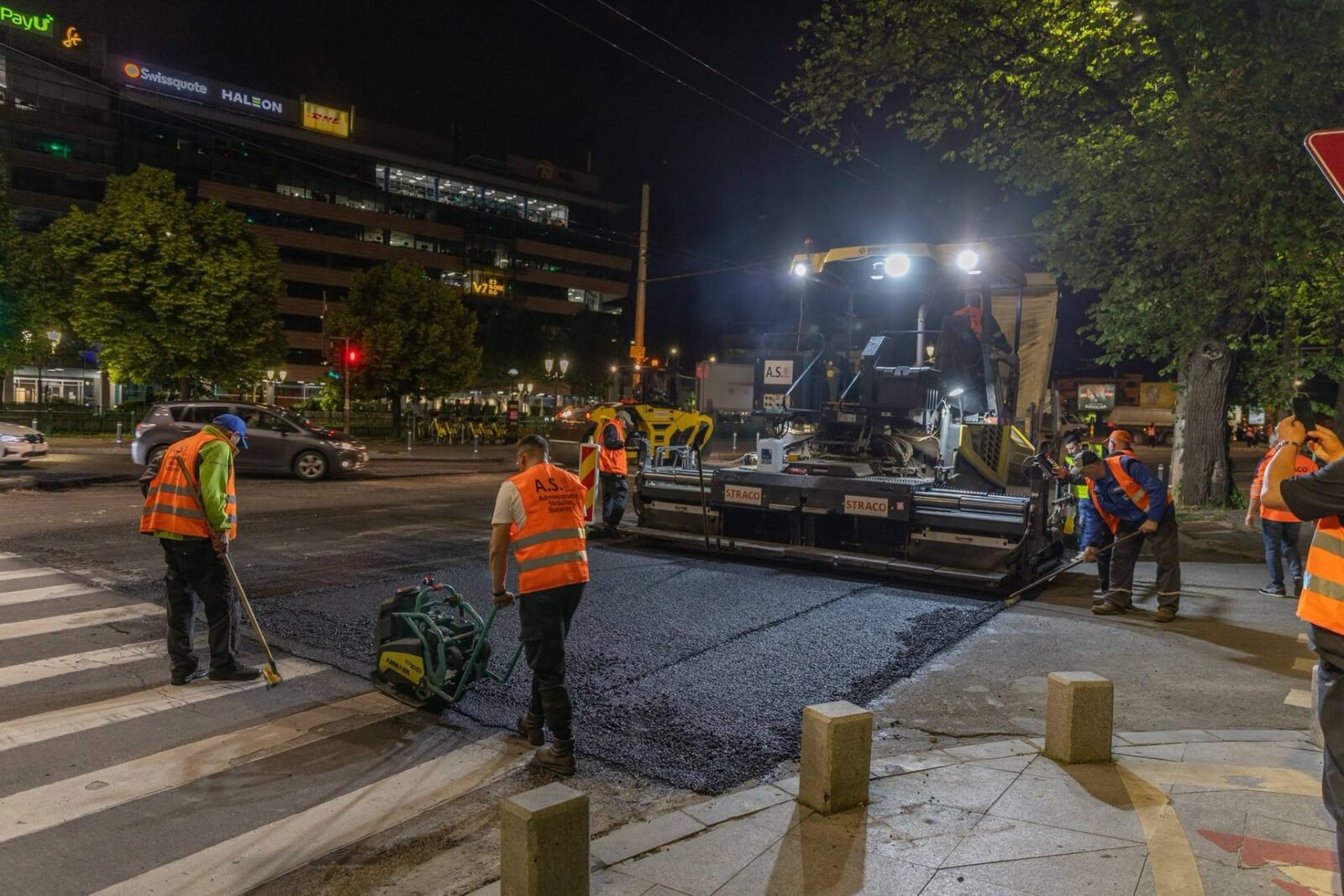 Asfaltare nocturnă în București: Vezi lista arterelor modernizate