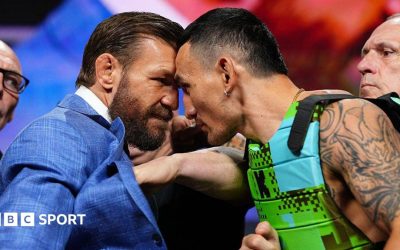 McGregor i-a rupt ochelarii lui Holloway la conferința UFC