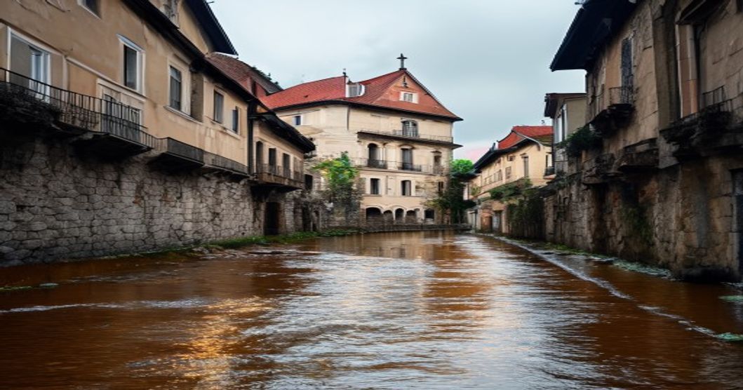 Bușteni sub ape: Cod roșu pe DN1, zone inundate