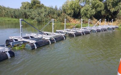 Baraj plutitor, surpriză pe Canalul Musura la Sulina