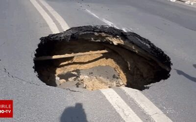 Carmen Șerban a căzut cu mașina în craterul uriaș apărut în București: „Am crezut că mi s-a zdrobit mașina”. FOTO & VIDEO