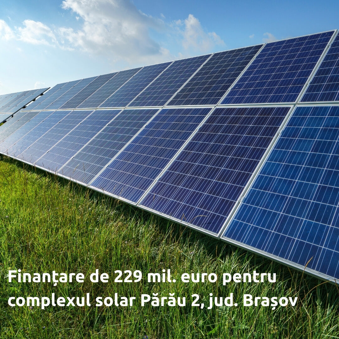 EximBank finanțează parcul solar Părău 2 al Econergy