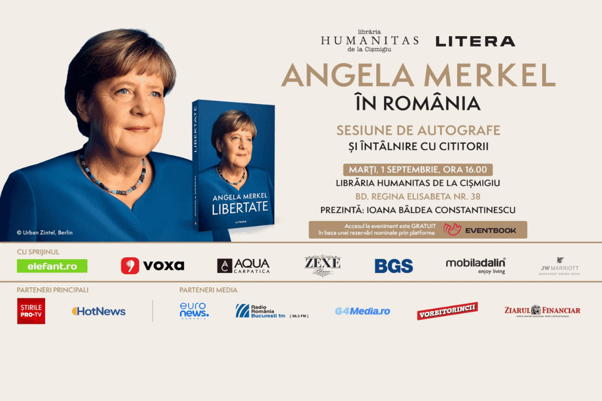 Merkel vine în România: Fostul cancelar, față în față cu publicul