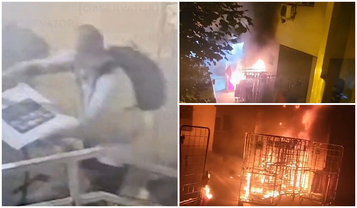 Piroman dezlănțuit: Trei incendii la un bloc în mai puțin de o oră