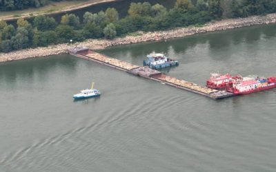 Dunărea a crescut dramatic în 24 de ore după scufundarea barjelor