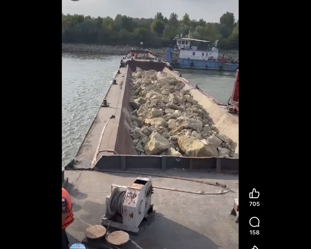Barje scufundate în Dunăre, imagini de coșmar la Bala