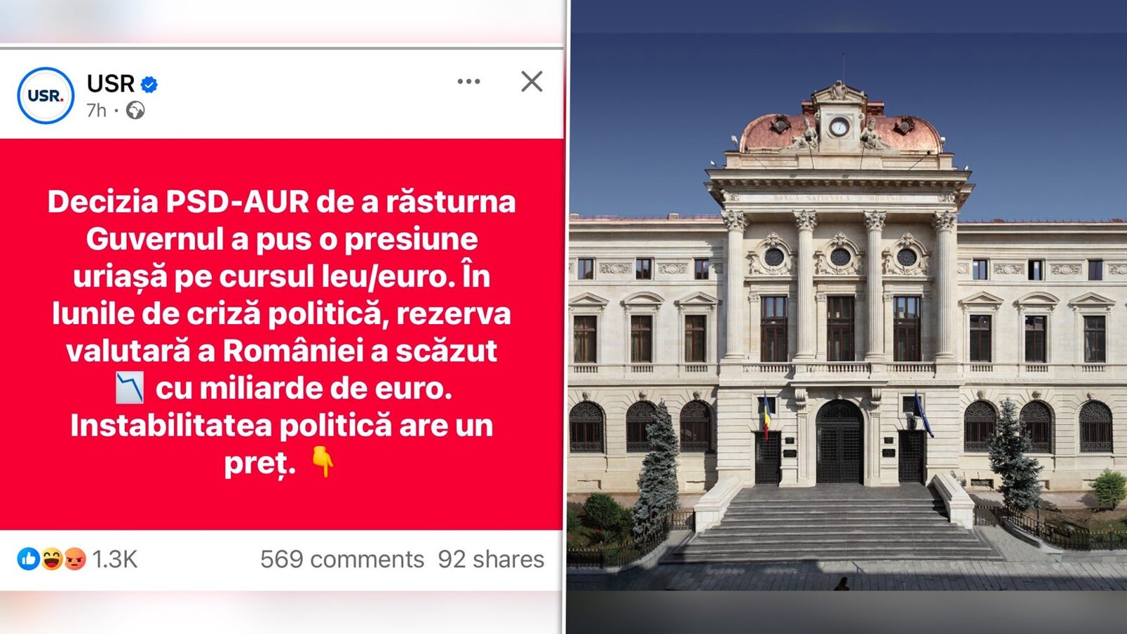 BNR: Rezerva nu s-a prăbușit cu miliarde
