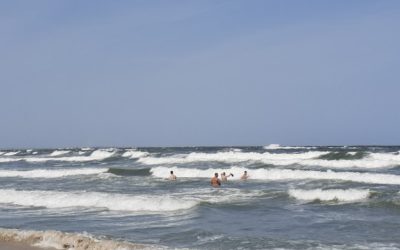 Jandarmeria pe plajele din Eforie. Turiștii sfidează steagul roșu
