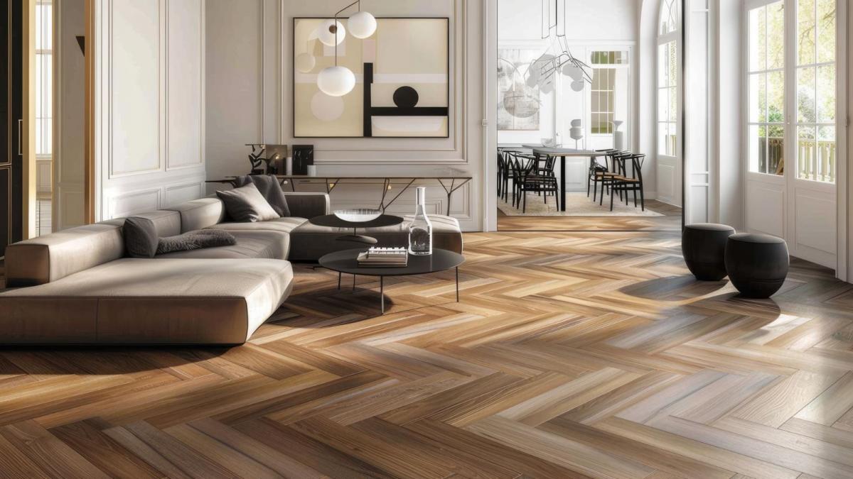 Parchetul Herringbone revine în top: motivele din imobiliare