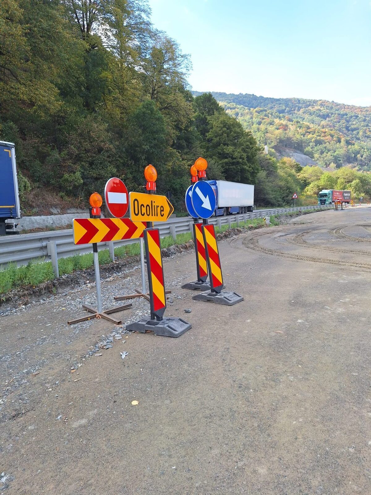 Valea Oltului: Trafic deviat pe DN7 până la final de an