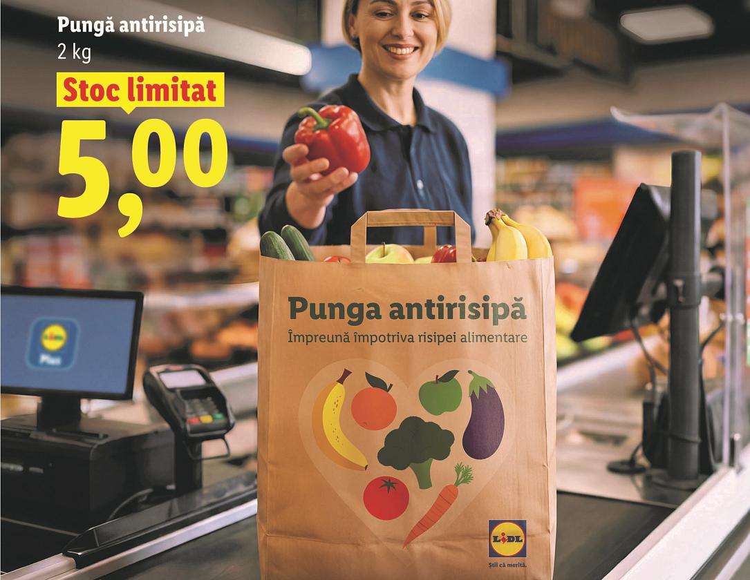 Lidl România: Sacul Anti-Risipă pentru fructe și legume cu defecte