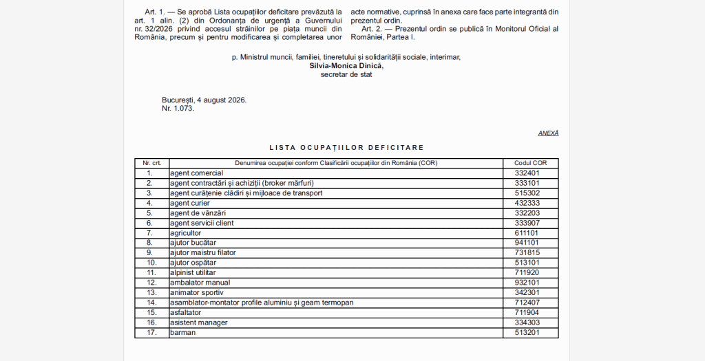Străinii non-UE, noi joburi în România: lista s-a extins