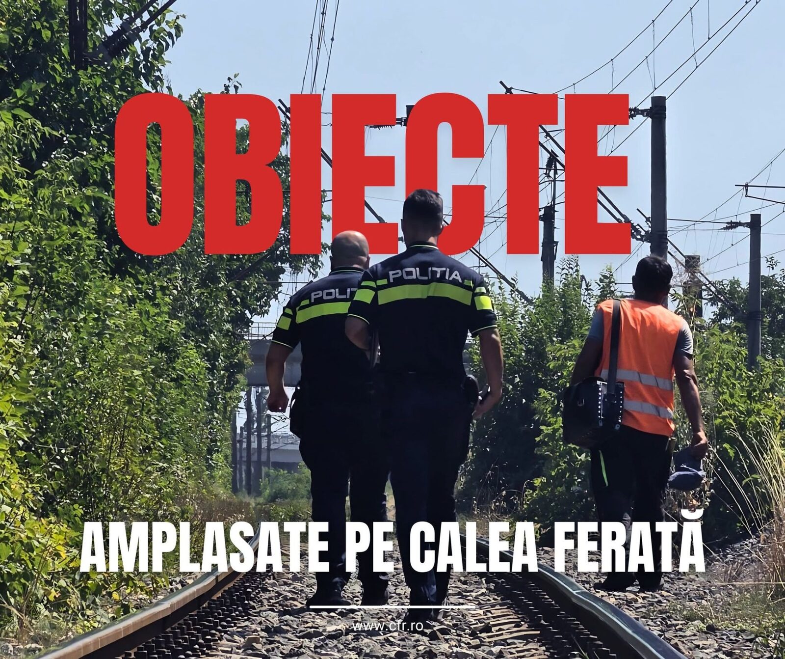 Pericol pe calea ferată de pe litoral: obiecte puse intenționat pe șine