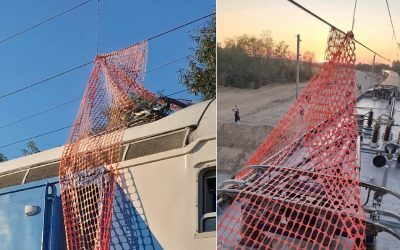Panglică blocată pe linia de contact! A apărut o problemă