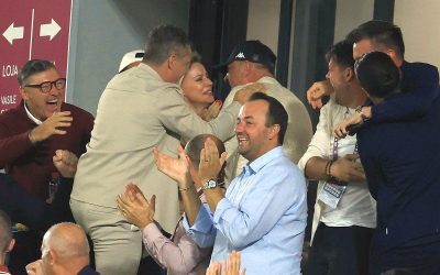 Dan Șucu în extaz după golul fiului, surpriza din lojă