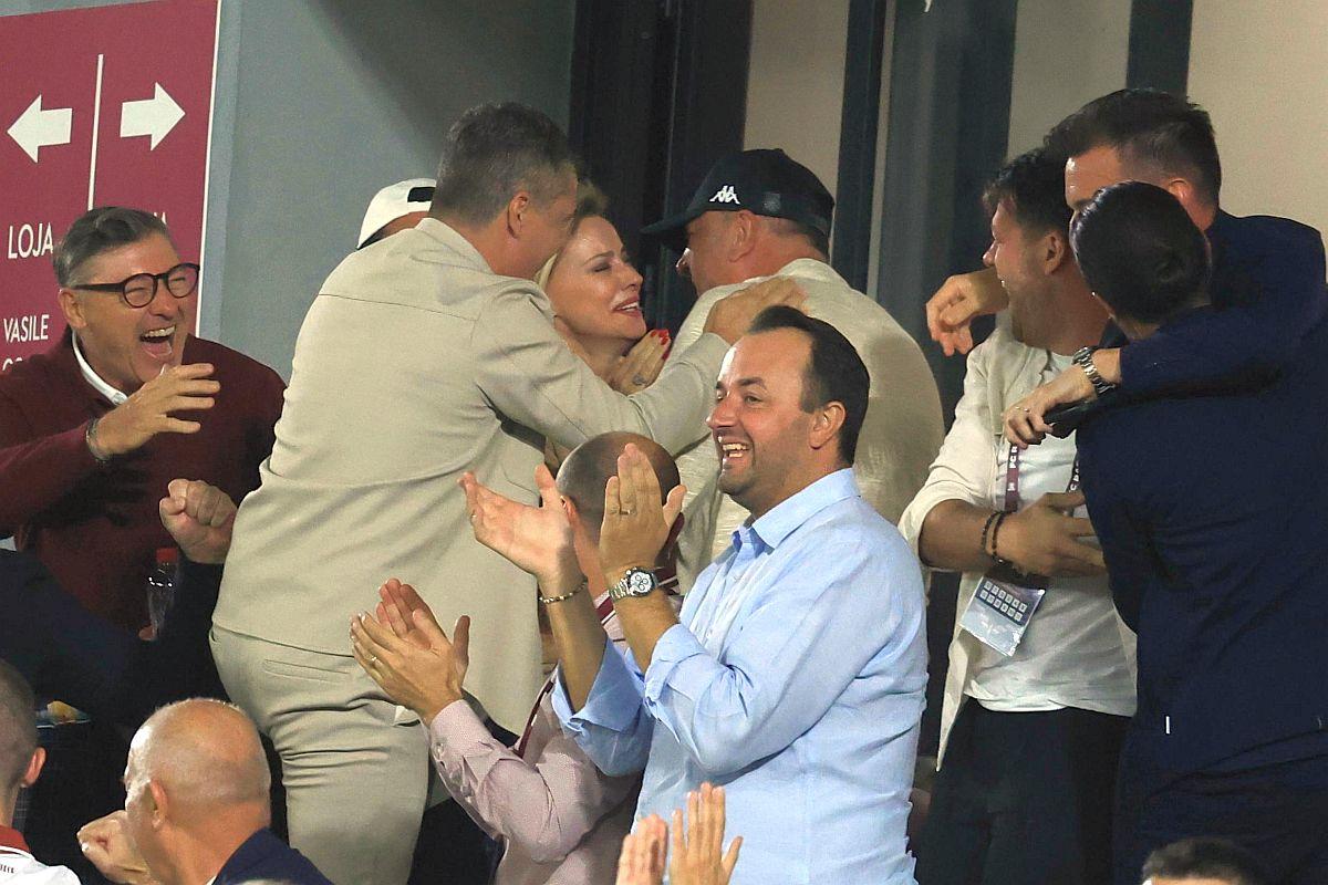 Dan Șucu în extaz după golul fiului, surpriza din lojă