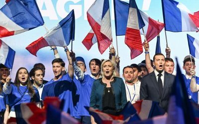 Marine le Pen și Jordan Bardella, Foto: Artur Widak/NurPhoto/Shutterstoc / Shutterstock Editorial / Profimedia