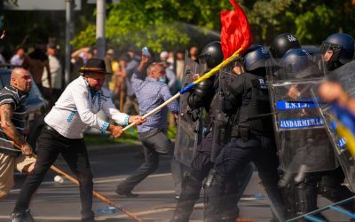 Protestul ciobanilor: Bătăi, jurnaliști agresați, 47 la Poliție în București